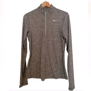 Nike‎ Shirt Women Large Gray Swoosh Long Sleeve Outdoor Drifit Running